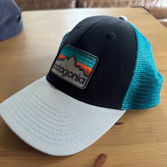 Patagonia Black & Teal Trucker Hat - Picture 2 of 4